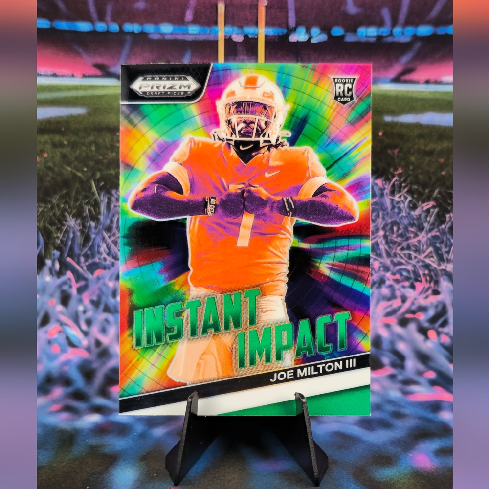 2024 Prizm Draft PIcks Instant Impact Green Prizm Joe Milton III RC #II-JM